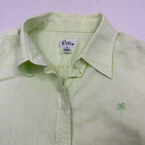 Lilly Pulitzer Soft Green Button-front Collared Long Sleeve Blouse, 8 - Picture 3 of 11